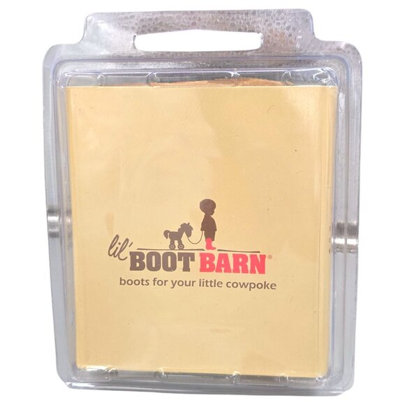 Lil Boot Barn Baby Cow Print Western Boots Size 2 Black/White Faux Leather & Can - Picture 10 of 16